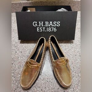 G.H. Bass Gold Women's Loafers